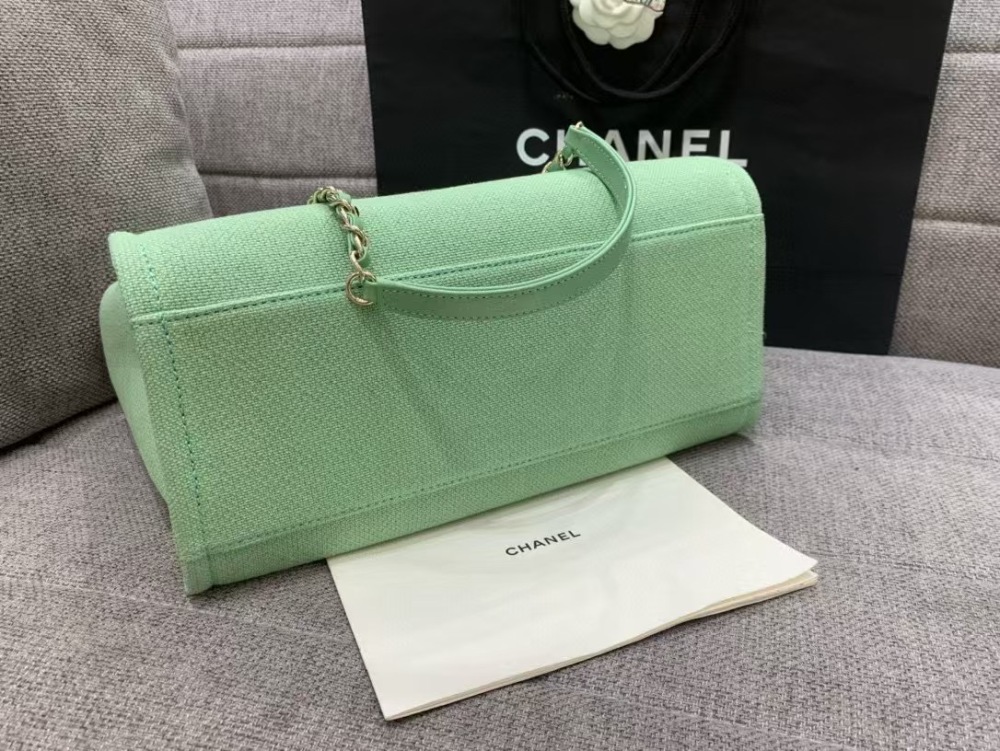 Chanel 22S beach Tote shopping bag  34cm mirror boutique