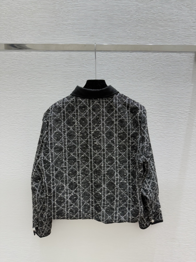 Dior New Early Autumn Contrast Diamond Lapel Chanel Style Cardigan mirror boutique