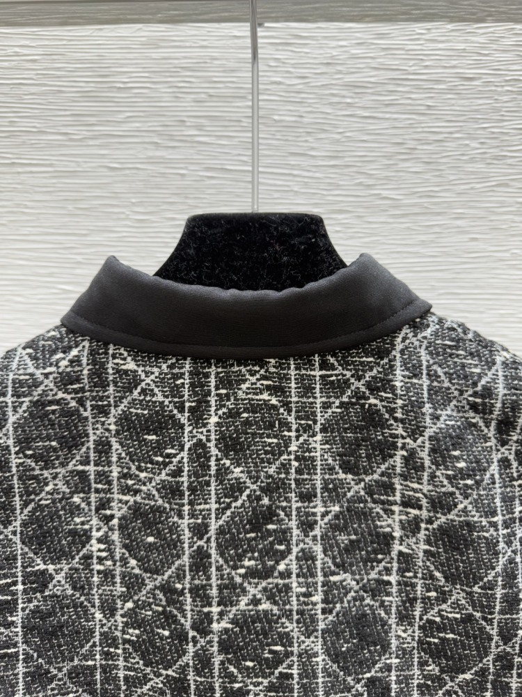 Dior New Early Autumn Contrast Diamond Lapel Chanel Style Cardigan mirror boutique