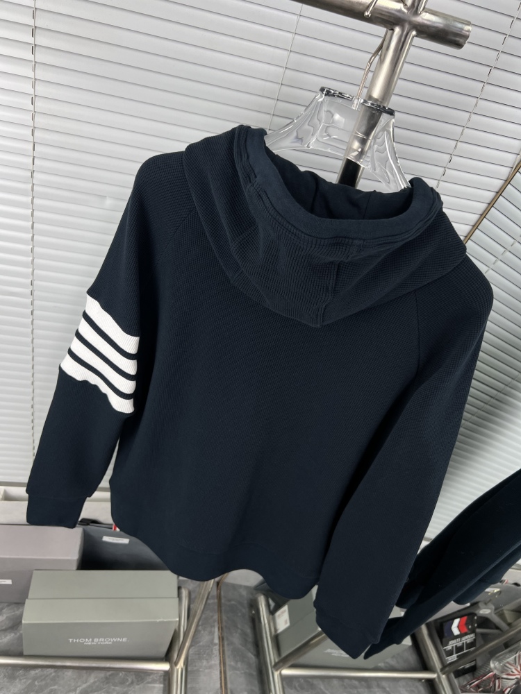 𝗧𝗵𝗼𝗺 𝗕𝗿𝗼𝘄𝗻𝗲 Upgraded waffle four-bar zip-up hoodie jacket mirror boutique