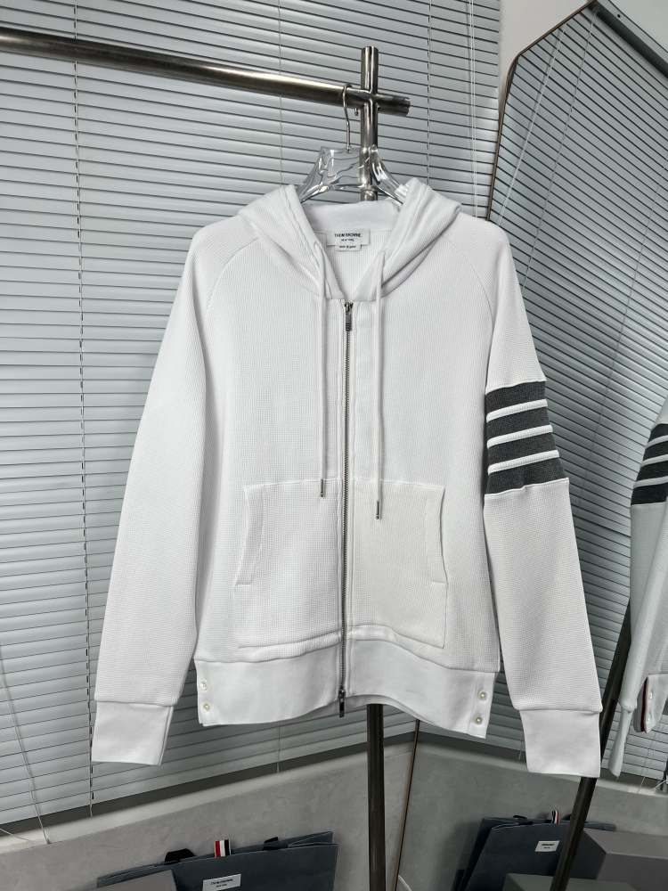 𝗧𝗵𝗼𝗺 𝗕𝗿𝗼𝘄𝗻𝗲 Upgraded waffle four-bar zip-up hoodie jacket mirror boutique