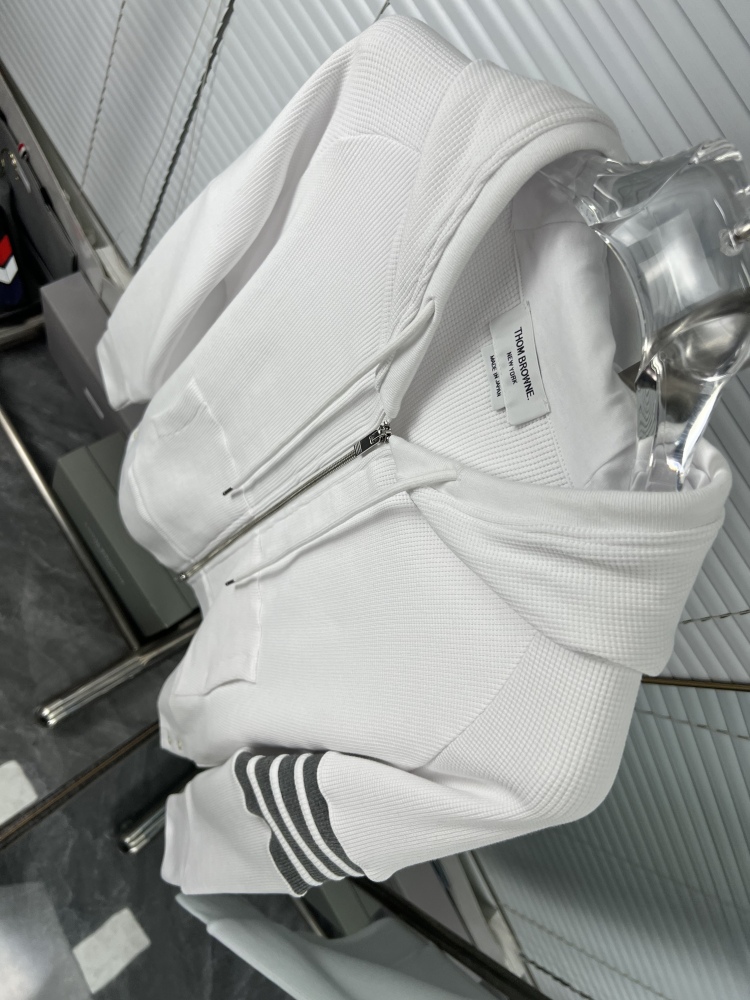 𝗧𝗵𝗼𝗺 𝗕𝗿𝗼𝘄𝗻𝗲 Upgraded waffle four-bar zip-up hoodie jacket mirror boutique