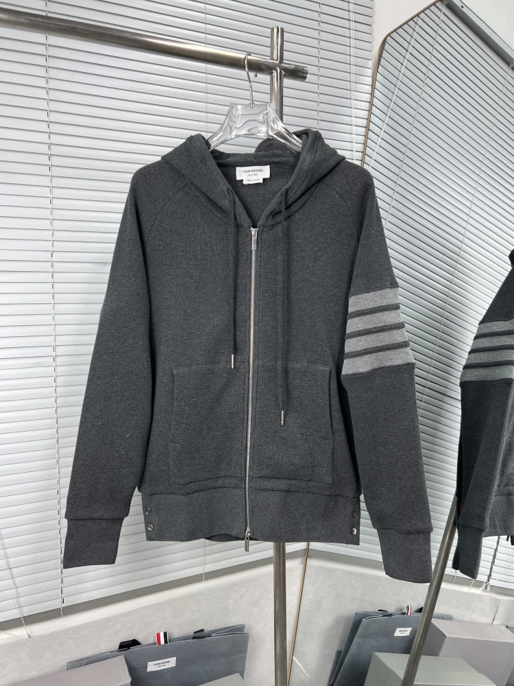 𝗧𝗵𝗼𝗺 𝗕𝗿𝗼𝘄𝗻𝗲 Upgraded waffle four-bar zip-up hoodie jacket mirror boutique