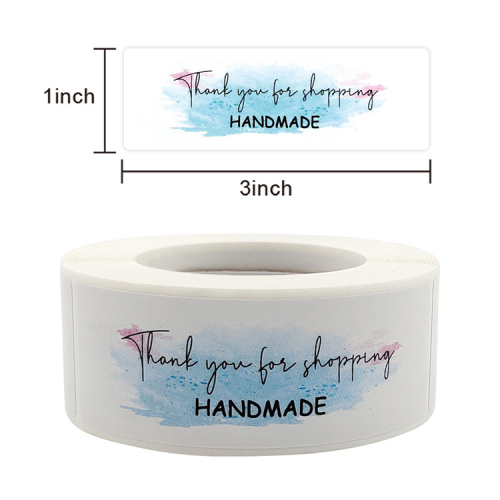 Grazie per aver supportato la mia piccola attività. Adesivi di carta quadrati 70*25mm, rotoli di etichette adesive, adesivi per confezioni e acquisti.