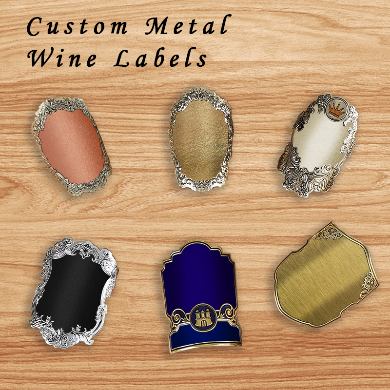 OUYA engraved custom aluminium perfume wine bottle sticker label for private brand logo