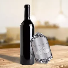 Autocollants d'étiquettes personnalisés, sur mesure, meilleure vente, impression de luxe, étiquette de vin en métal, vente en gros