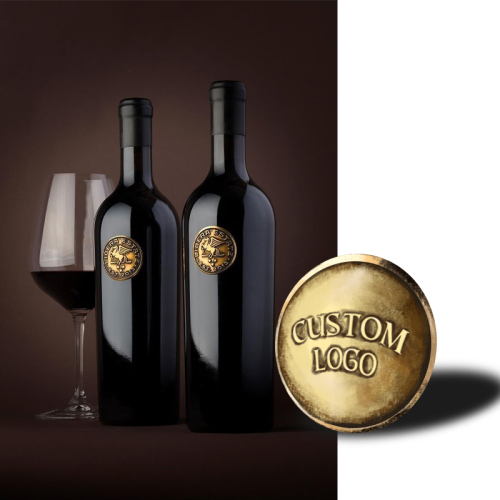 Etichette personalizzate in metallo per vino, logo aziendale, creazione di etichette di lusso personalizzate in metallo, adesivi con logo in metallo per bottiglie di profumo.