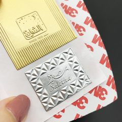 Custom Embossed Thin Metal Sticker Gold Foil Stickers For Perfume Bottle Sticker Name Tages Brand Label LOGO Stickers