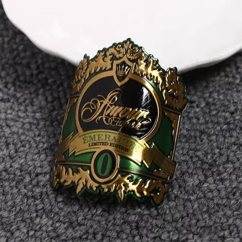 Etichetta per bottiglia di lusso, adesivo in metallo per bottiglia di vino, etichetta con logo del marchio per confezioni di cosmetici.