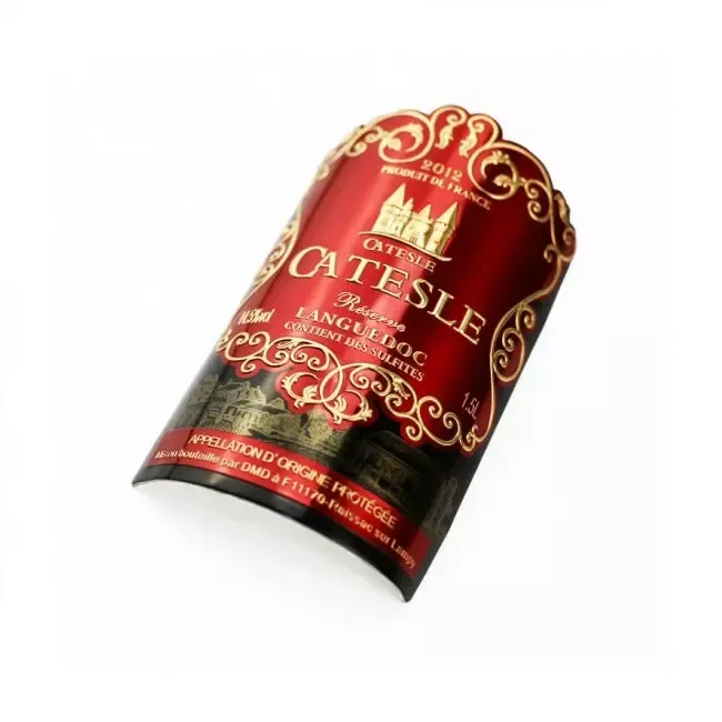 Metal Wine Bottle Brand Sticker Label For luxury Bottle Adhesive Logo Tages For Makeup Packing