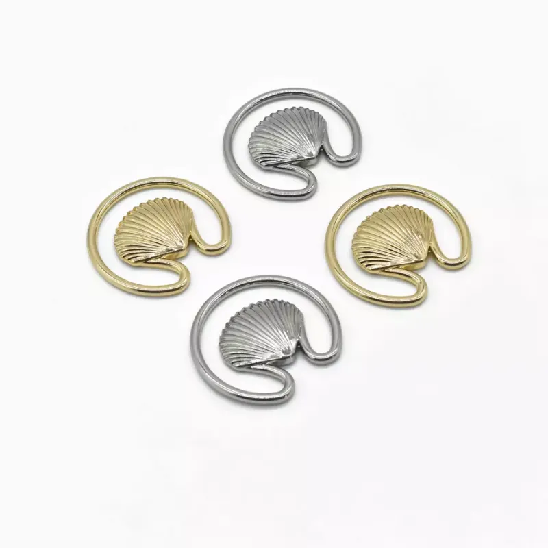 New Arrival Saltwater Resistance Shell U Shape Metal Zinc Alloy Bikini Connector For Sex Swimwear Beachwear