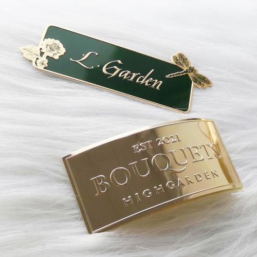 Adesivo con logo in metallo di alluminio, etichetta con nome OEM, design di lusso, etichetta per candela in oro in rilievo, logo per profumo, adesivo personalizzato
