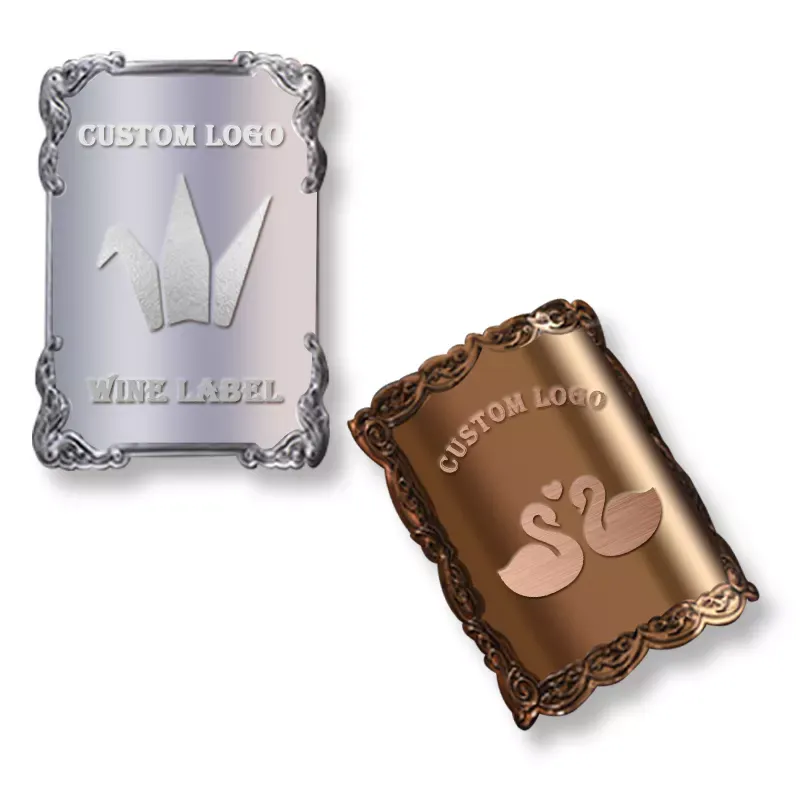 Customize Name Tag Air Fragrance Freshening Luxury Home Decor New Perfume Labels Metal Gold Plated Stickers