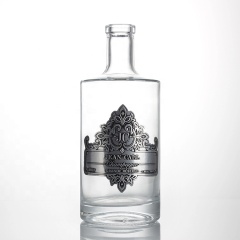 Étiquettes autocollantes de luxe personnalisées en aluminium gaufré, avec Logo, étiquette privée cosmétique, autocollant métallique pour bouteille de parfum