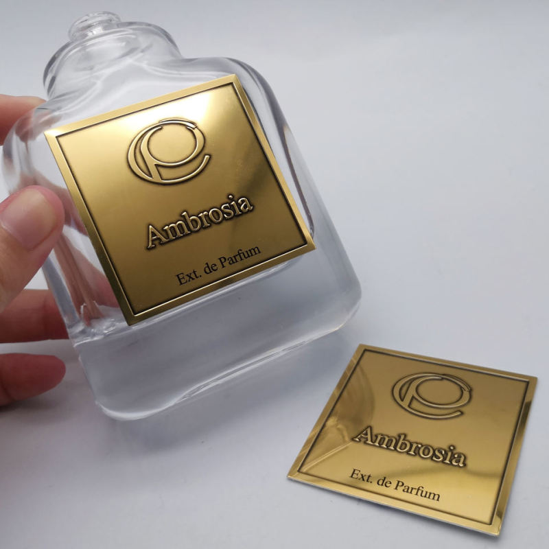Customize LOGO Tag Air Fragrance Freshening Luxury Home Decor New Perfume Labels Metal Gold Plated Stickers