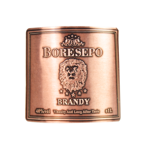 Etichette personalizzate OEM, etichette in metallo di alluminio, design di lusso, etichette in metallo per vino con rilievo, adesivi autoadesivi personalizzati per bottiglie di vino in lamina di alluminio.