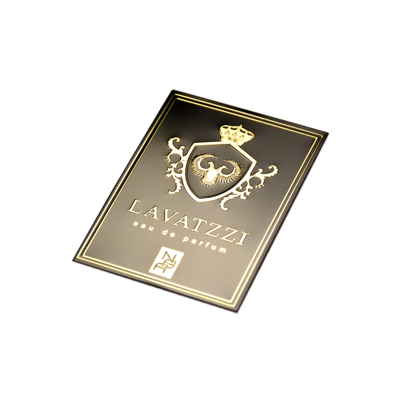 Fashion Luxury Black Gold Metal Aluminum Logo Sticker for Perfume Bottle Label 2024 New