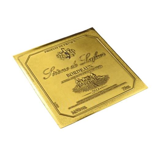 2023 Nuove targhette con nome Adesivo personalizzato con logo Targhetta in metallo Adesivo in alluminio spazzolato goffrato per etichette di vasi da fiori Adesivi goffrati/debossiti per bottiglie di vino