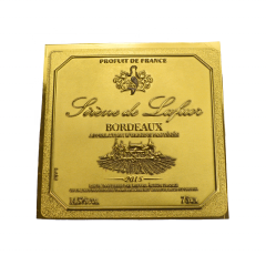 2023 Nouveau nom Tagges Logo personnalisé autocollant plaque métallique autocollant en aluminium brossé en relief pour autocollants d'étiquette de pot de fleurs Autocollants de bouteilles de vin en relief/Deboss