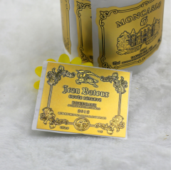 2023 Nouveau nom Tagges Logo personnalisé autocollant plaque métallique autocollant en aluminium brossé en relief pour autocollants d'étiquette de pot de fleurs Autocollants de bouteilles de vin en relief/Deboss