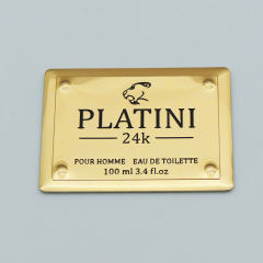 2023 Mode 3D Diamant Cristal Doré Argent Étiquettes Logo Personnalisé Autocollant Plaque Métallique Autocollant En Relief Plaque signalétique Étiquette En Aluminium Autocollants
