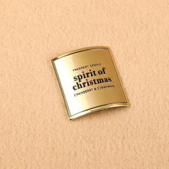 Luxury Perfume Bottle Labels – Custom Gold Finish Brass Fashion Metal Labels