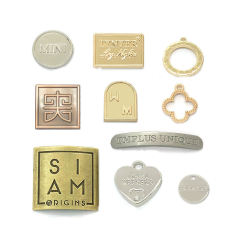 Luxury Perfume Bottle Labels – Custom Gold Finish Brass Fashion Metal Labels