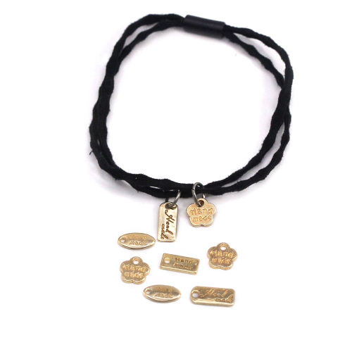 Etichette in metallo dorato – Targhette ovali fatte a mano per abbigliamento, elastici per capelli e gioielli.