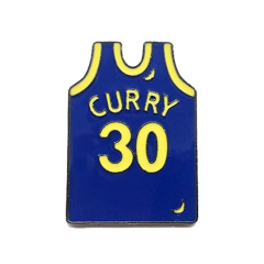 Plated Gold Custom Logo Metal Clothing Label Basketball Metal Badge, Sports Star Pin, Creative Gift for Fans & Couples