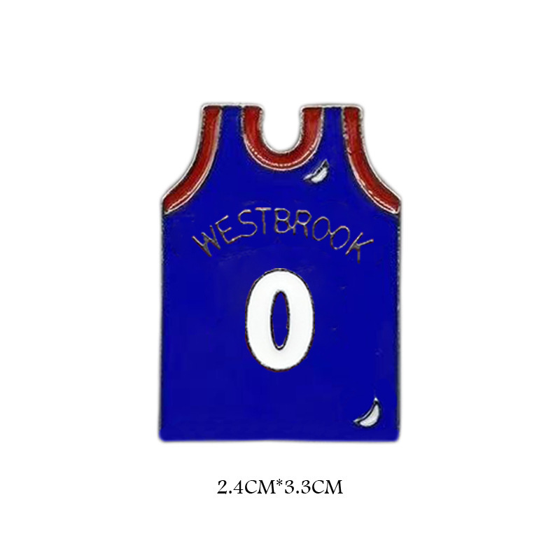 Plated Gold Custom Logo Metal Clothing Label Basketball Metal Badge, Sports Star Pin, Creative Gift for Fans & Couples