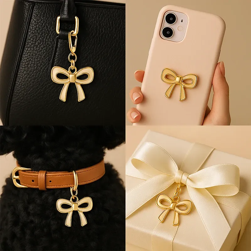 Custom Metal Bow Charms – Luxury Decorative Accessories for Bags, Clothing, Swimwear & Packaging