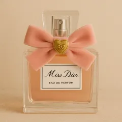 Custom Perfume Bottle Velvet Bows with Metal Charms | Holiday & Seasonal Decorative Accessories