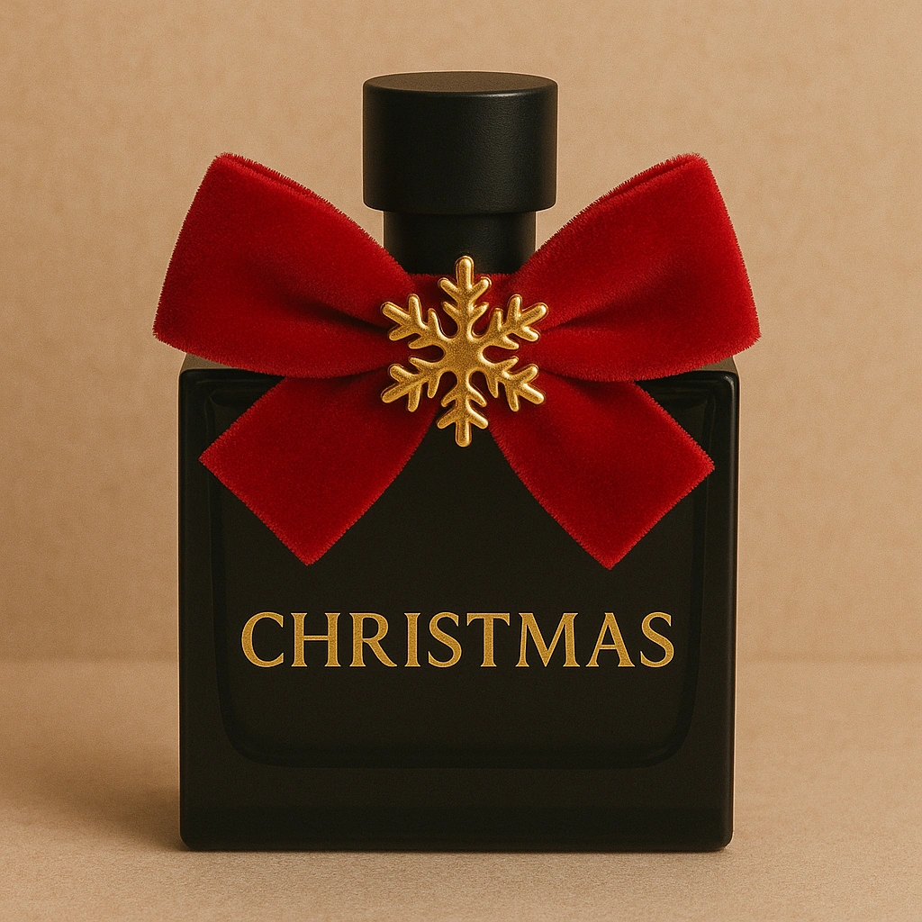 Custom Perfume Bottle Velvet Bows with Metal Charms | Holiday & Seasonal Decorative Accessories