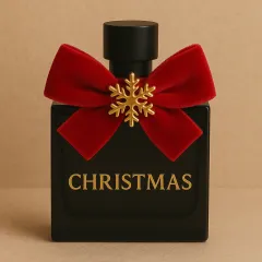 Custom Perfume Bottle Velvet Bows with Metal Charms | Holiday & Seasonal Decorative Accessories