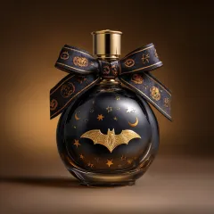 Halloween Perfume Bottles with Custom Bows & Metal Charms | Luxury Seasonal Packaging