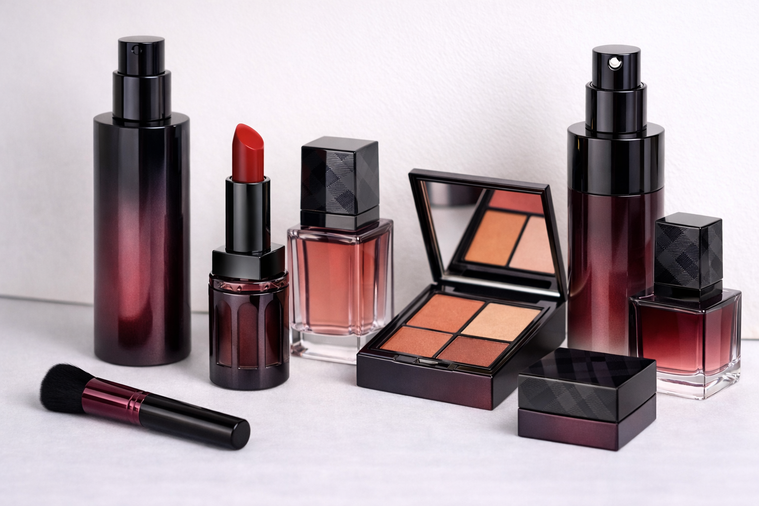 Luxury Geometric Metal Cosmetic Packaging Collection