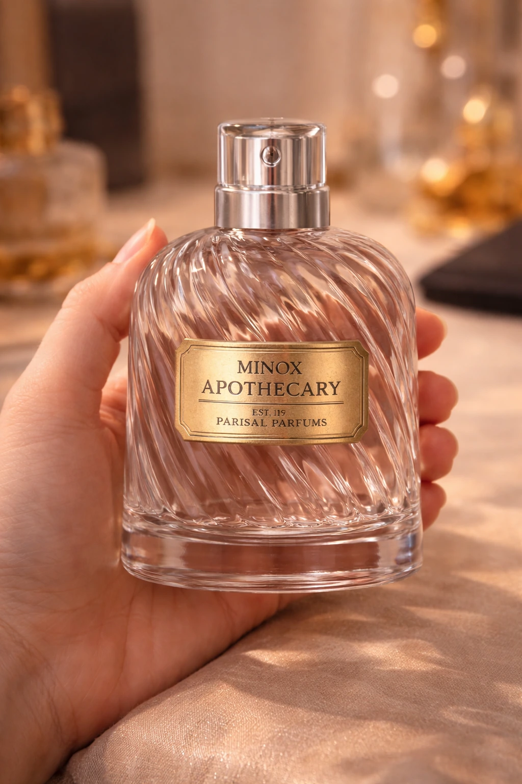 Custom Perfume Bottle Metal Labels | Luxury Metal Plaques for Fragrance Packaging