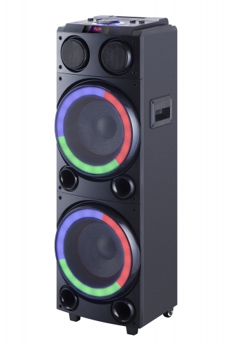 10 Inch Plastic Speaker With Handles And Four Ways Wheels