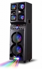 6.5寸塑料音箱带背面把手、侧把手和轮子