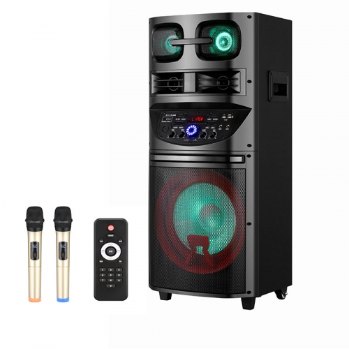 12 Inch Plastic Speaker With Trolley And Wheels