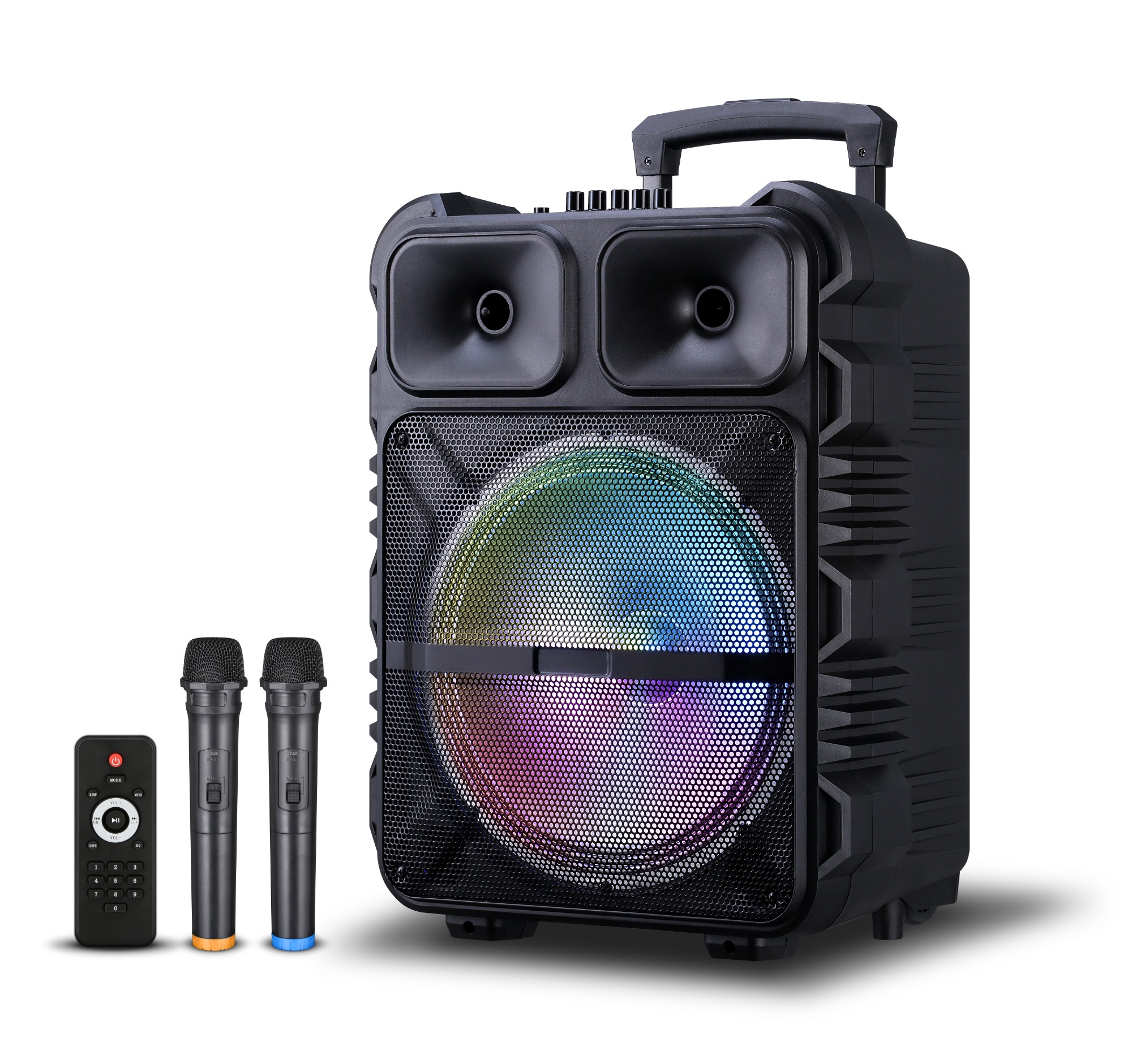 12 Inch Plastic Speaker With Trolley And Wheels,Plastic Speaker