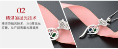 S925 Fashional Silver Cartoon Fox Necklace