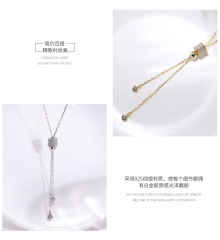 S925 Sterling silver adjustable adjustable internet celebrity same design necklace pendant