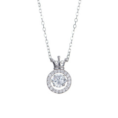 925 Sterling Silver factory original smart crown pendant classic style women's universal necklace accessories