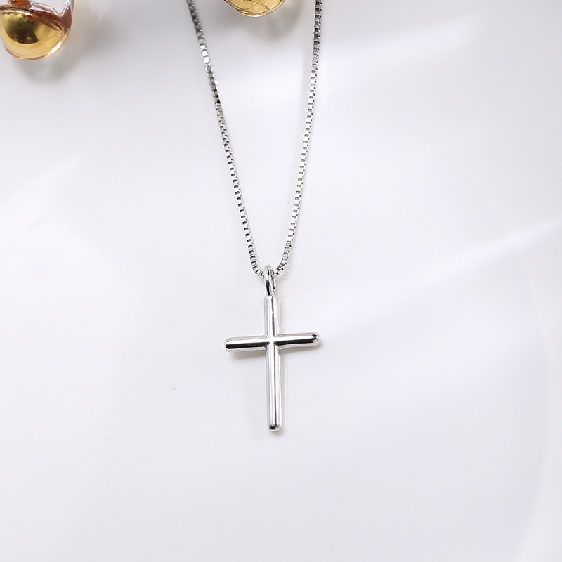 925 Sterling Silver factory original cross pendant classic style women's universal necklace accessories