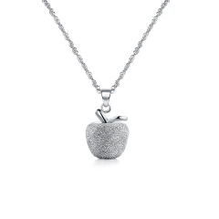 925 Sterling Silver factory original simple Apple pendant classic style women's universal necklace accessories