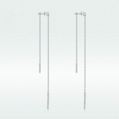 925 sterling silver factory original zircon tears Japanese and Korean style temperament female universal earrings jewelry