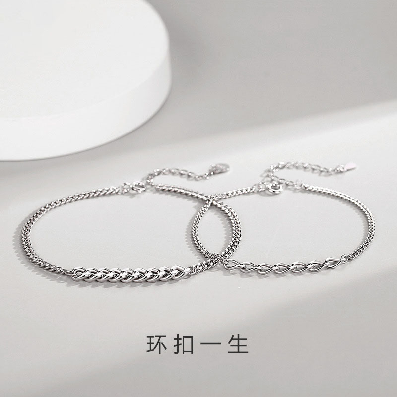 925 sterling silver factory original design of Japanese and Korean style temperament female general bracelet accessories