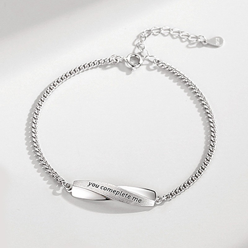 925 sterling silver factory original design mobius lovers bracelet Japanese and Korean style temperament female general bracelet ornaments