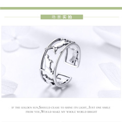 925 sterling silver factory original design lovely cat European and American style temperament female general ring jewelry